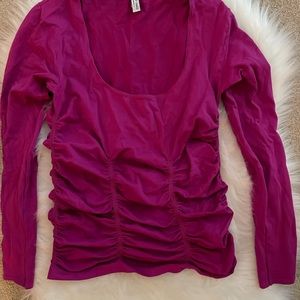 Last Tango Ruched Long Sleeve 3 Panel Top M/L